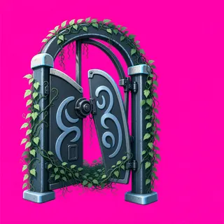 overgrown gate