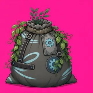 overgrown supply sack