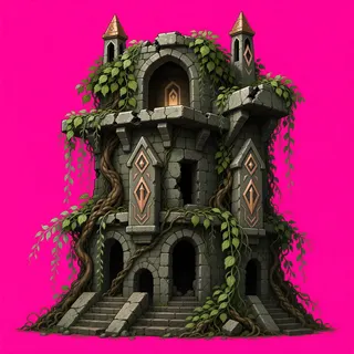 overgrown watchtower