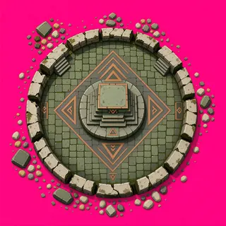 spilled pebbles, sparse arrangement