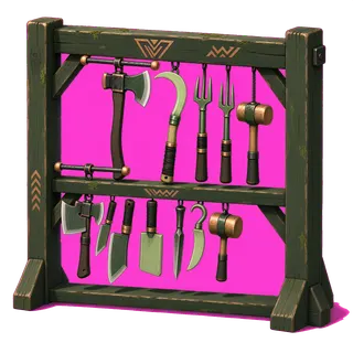 weathered tool rack
