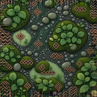 overgrown river gravel