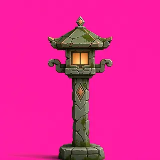 damaged lantern post