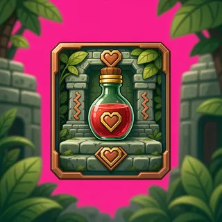 healing potion, rare accent design