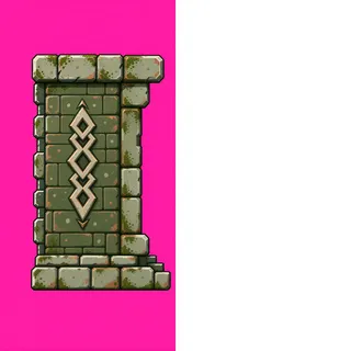 wall isolated pillar, weathered