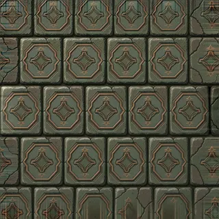 dust-covered dusty tiled floor