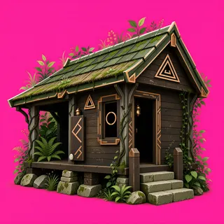 overgrown small dwelling