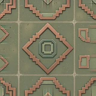 weathered dusty tiled floor