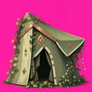 overgrown tent
