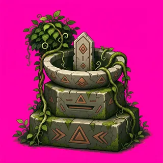 overgrown relic pedestal