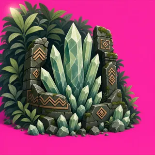 overgrown crystal cluster