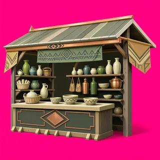 clean market stall
