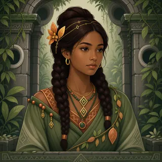 original adult healer, calm expression