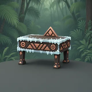 frosted bench