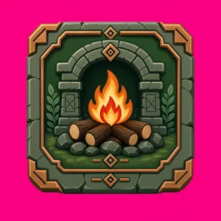 campfire, ornate design