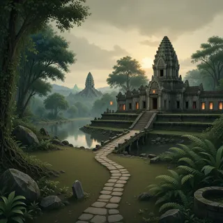winding wilderness path at daybreak