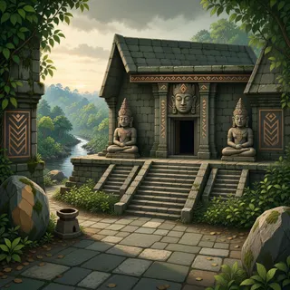 hidden shrine at daybreak