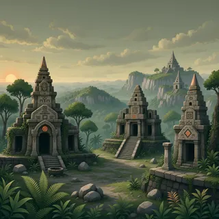 ancient landmark at daybreak