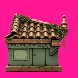 roof edge, damaged