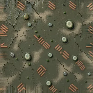dust-covered wet mud