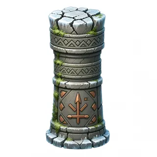 frosted broken pillar