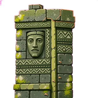 wall outer corner, weathered