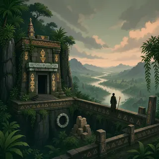 border overlook at dusk