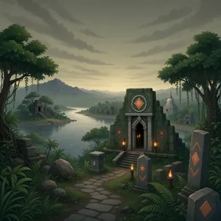 winding wilderness path at overcast twilight
