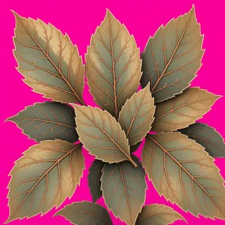 dry leaves, clustered arrangement