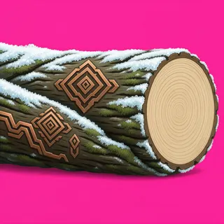 frosted fallen log