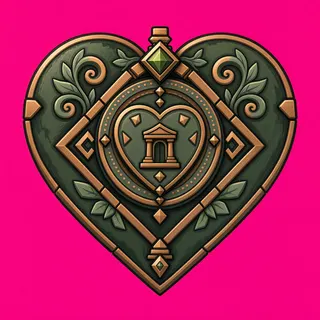 heart, ornate design