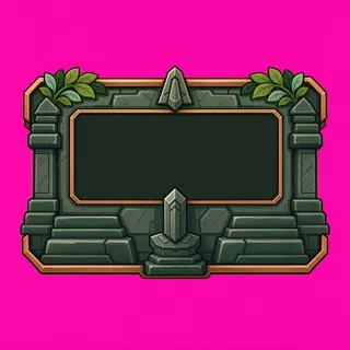empty dialogue frame, pressed state