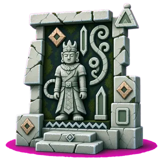 frosted stone wall section