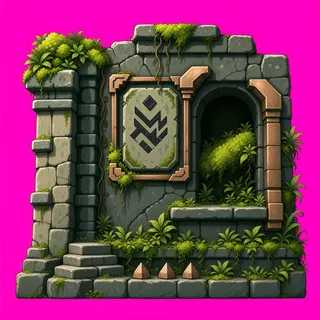 cliff face, overgrown