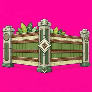 fence corner, intact