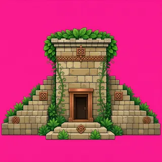 stairs upward, overgrown