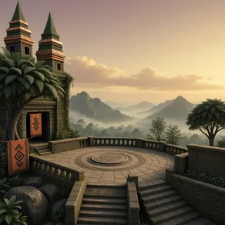 border overlook at dusk