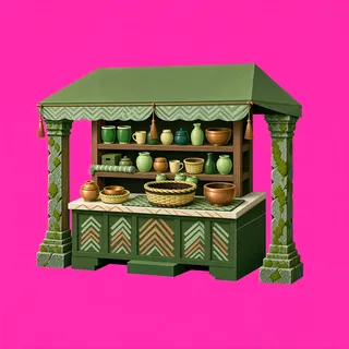 clean market stall