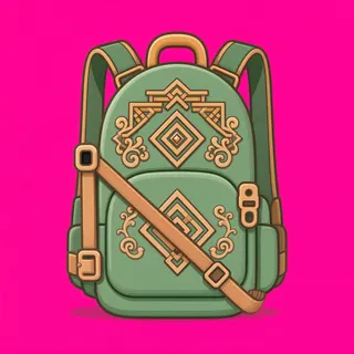 backpack, ornate design