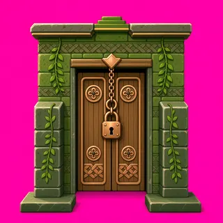 door locked, intact