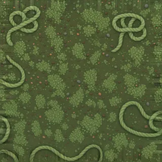 lichen-speckled tropical soil