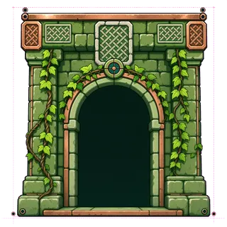 support arch, overgrown