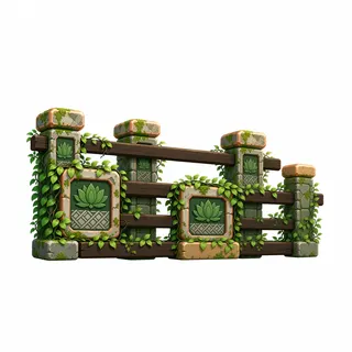 overgrown short fence