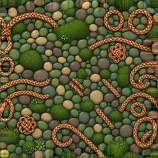 overgrown river pebbles