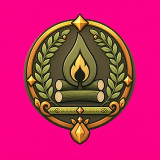 campfire, ornate design