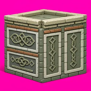 frosted stone wall section