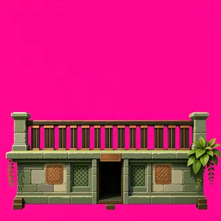 balcony platform, weathered