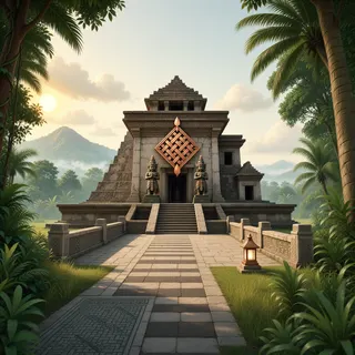 ancient landmark at daybreak