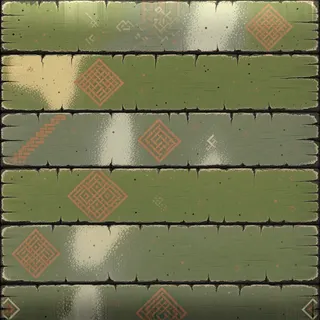 dust-covered weathered plank floor