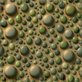 dust-covered river gravel